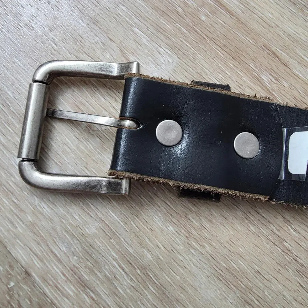 Bill Adler Dark Brown Leather Belt sz 36 R-29040 Minimalist Casual Basic Work